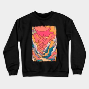 Vibrant mountain trail Crewneck Sweatshirt